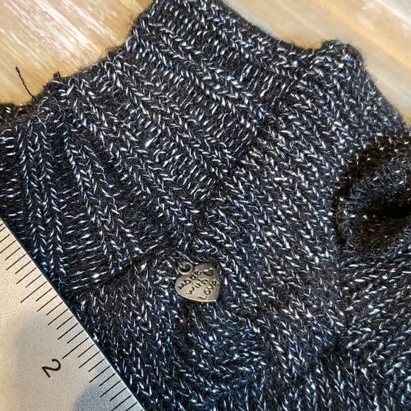 Handmade Tiny Dog Sweater Black Shimmery Cat Puppy Small Animal - Picture 6 of 6